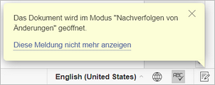 Verfolgen von Änderungen - Meldung