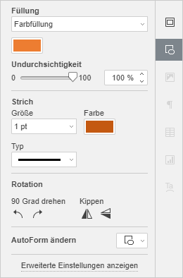 Registerkarte Formeinstellungen