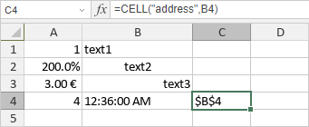 CELL Function