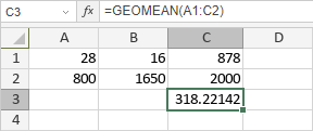 Funzione GEOMEAN