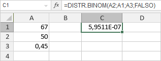 Función DISTR.BINOM