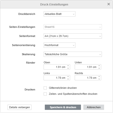 Druckeinstellungen