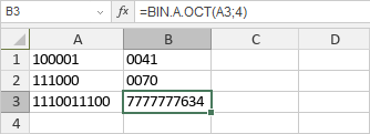 Función BIN.A.OCT