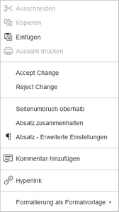 Accept/Reject Drop-Down Menü