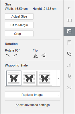 Image Settings tab