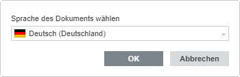 Fenster Sprache für die Präsentation festlegen