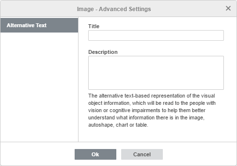 Image - Advanced Settings