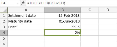 TBILLYIELD Function