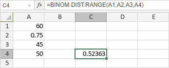 Функция BINOM.DIST.RANGE