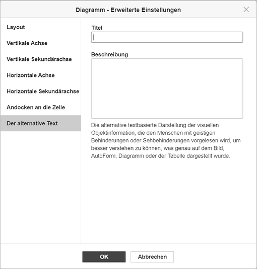 Diagramm - Erweiterte Einstellungen