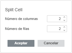 Ventana dividir celdas