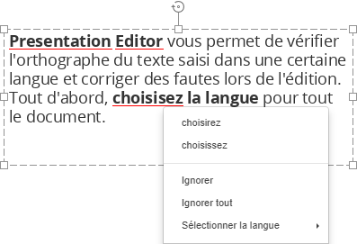 Vérification de l'orthographe