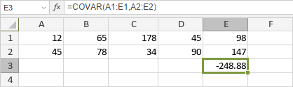 COVAR Function