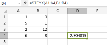 STEYX Function