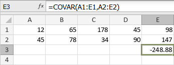 COVAR Function