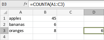 Funzione COUNTA