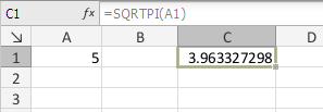 Funzione SQRTPI