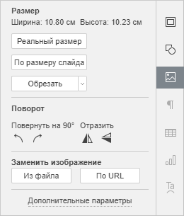 Вкладка Параметры изображения