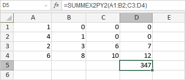 SUMMEX2PY2-Funktion