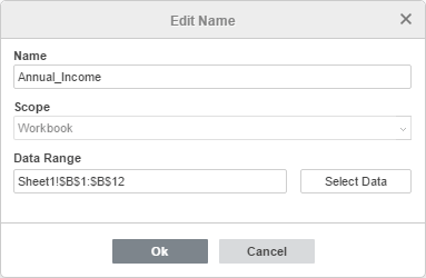 Edit Name window