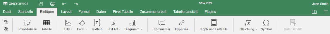 Registerkarte Einfügen