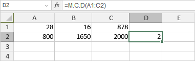 Función M.C.D