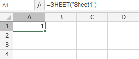 SHEET Function