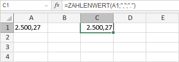 ZAHLENWERT-Funktion
