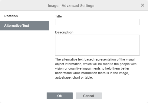 Image - Advanced Settings