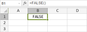 Функция FALSE