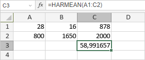 Fonction HARMEAN