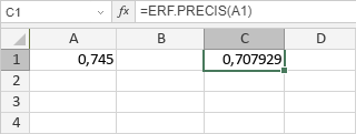 Fonction ERF.PRECIS