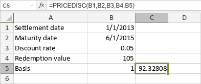 PRICEDISC Function