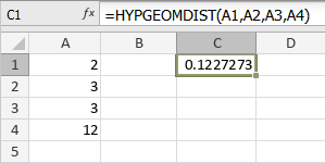 Fonction HYPGEOMDIST