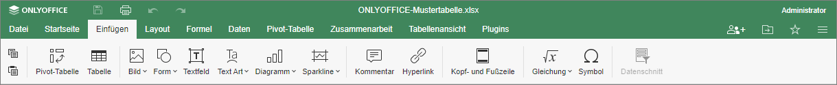 Registerkarte Einfügen