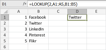 Funzione LOOKUP