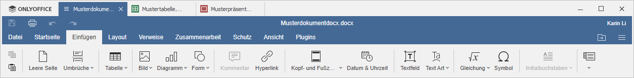 Registerkarte Einfügen