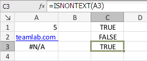 ISNONTEXT Function