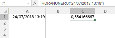 Función HORANUMERO