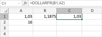 Fonction DOLLARFR