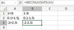 Fonction IMCONJUGATE