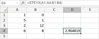 STEYX Function