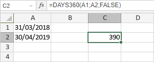 Fonction DAYS360