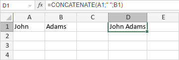 Fonction CONCATENATE