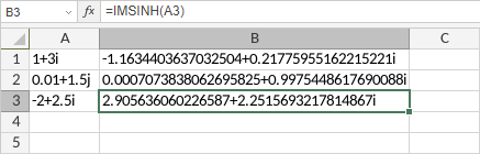 IMSINH Function