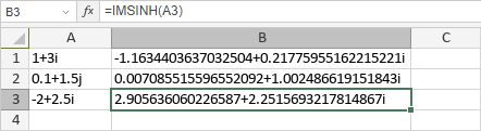 IMSINH Function