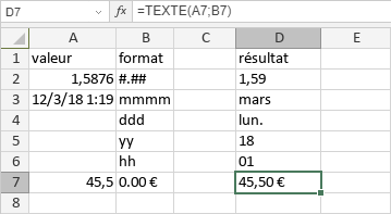 Fonction TEXTE