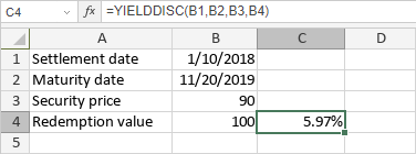 YIELDDISC Function