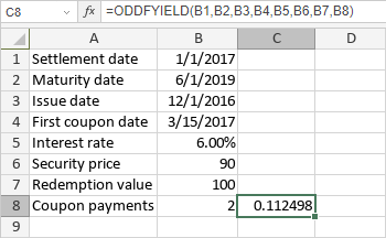 ODDFYIELD Function