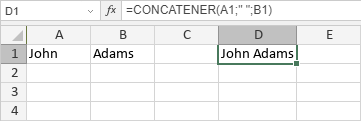 Fonction CONCATENER